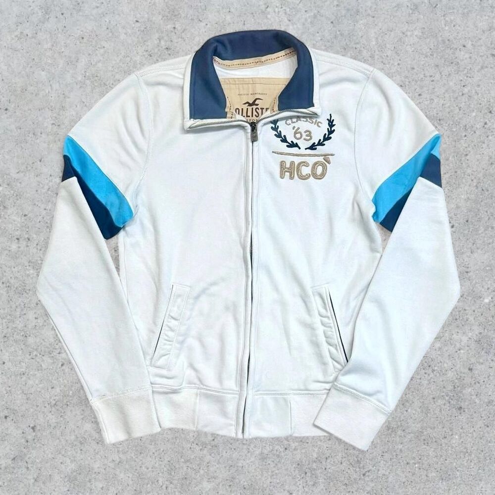 Y2K Hollister Del Mar Classic Full Zip Collared Jacket with Embroidery